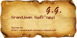 Grandjean Gyöngyi névjegykártya